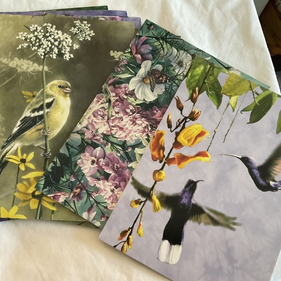12  Blank Notecards 11 Designs Bird Beauties NO ENVELOPES  crafters,junk Journal - Picture 3 of 6